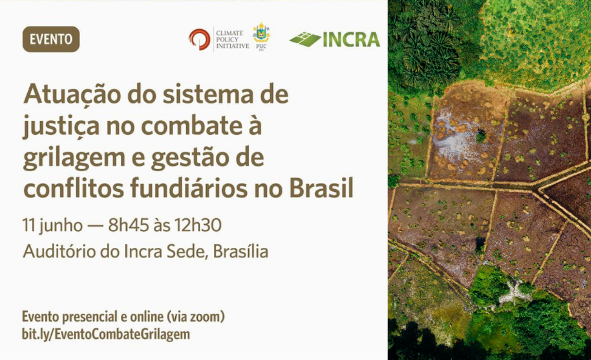 Cartaz do seminário sobre grilagem de terras