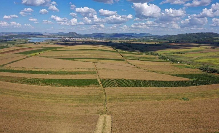Vista área do assentamento Quilombo Campo Grande I (MG)