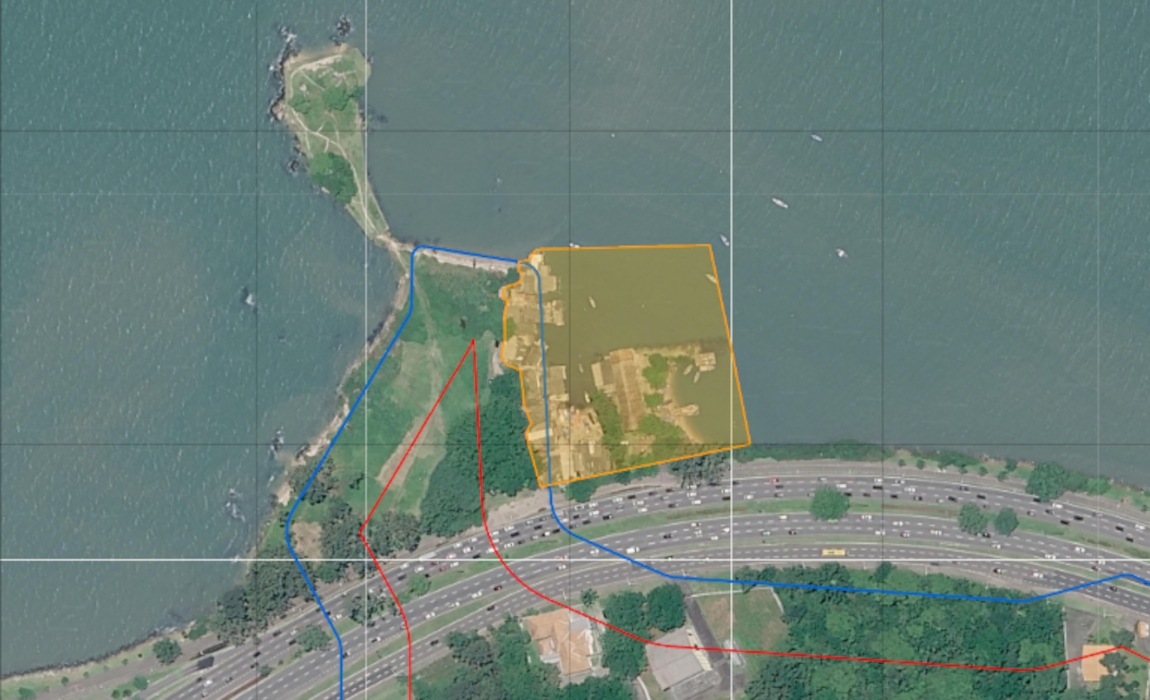Croqui da área delimitada para o Projeto de Assentamento Agroextrativista Pesqueiro Território Ponta do Coral