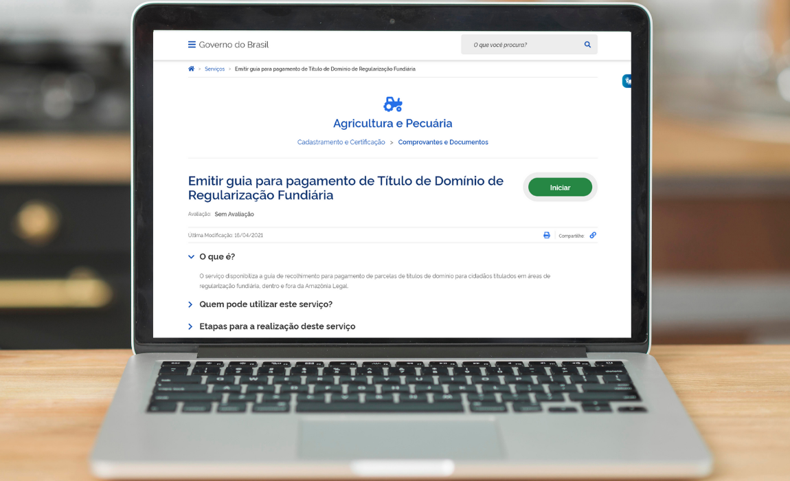 Emissão de guia para pagamento de título