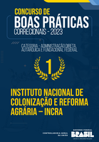 Incra é o primeiro colocado em categoria do Concurso de Boas Práticas da CGU