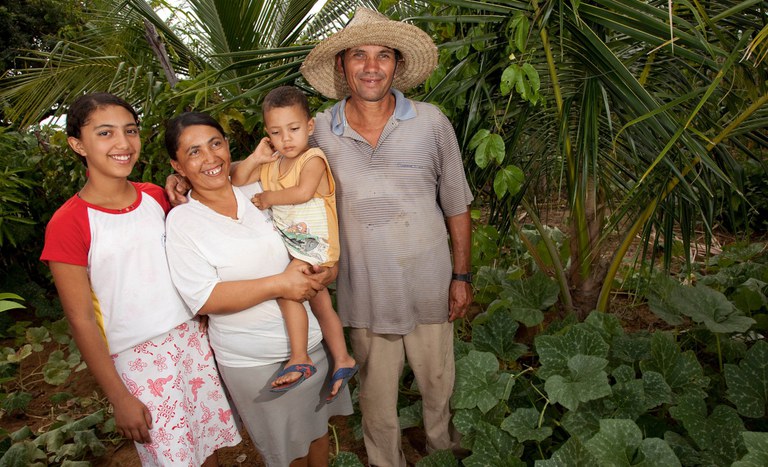 Família de agricultores famíliares em Juazeiro na Bahia