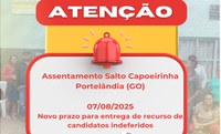Prorrogado prazo de recurso no processo seletivo para assentamento em Portelândia (GO)