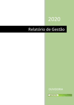 Relatório de Ação da Ouvidoria de 2020
