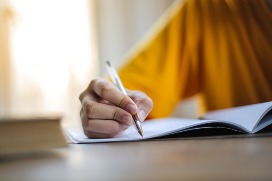 Nenhum outro tipo de caneta ou material de papelaria será permitido permanecer sobre a mesa dos inscritos. Crédito: Pixabay