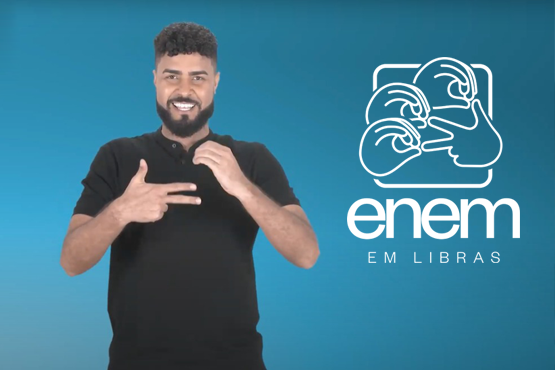 Inep disponibiliza versão do edital do Enem 2021 impresso em Libras. Crédito: Reprodução/Inep