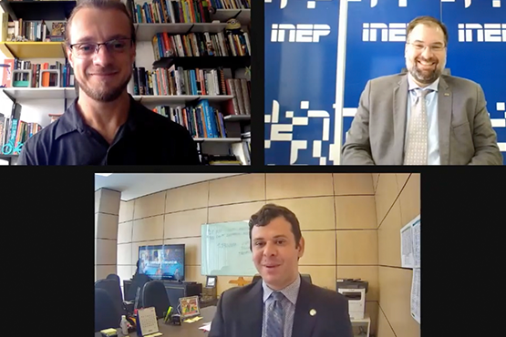 Pela primeira vez, um presidente do Inep discutiu a avaliação da educação profissional e tecnológica. Quintas da EPT/Reprodução.