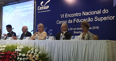 Foto da bancada do VI Encontro Nacional do Censo da Educação Superior