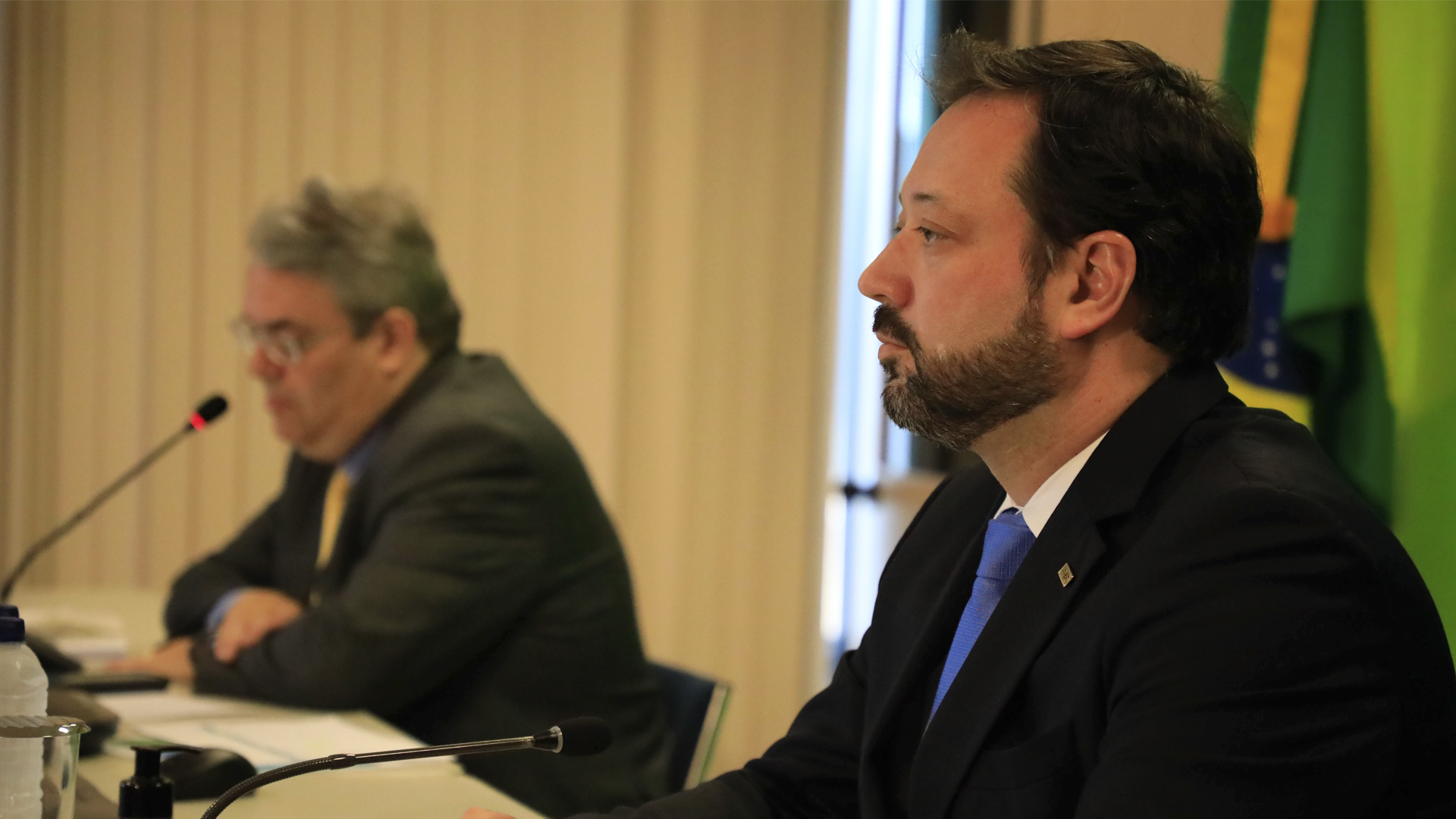 Antonio Paulo Vogel, secretário-executivo do Ministério da Educação (MEC); e Alexandre Lopes, presidente do Instituto Nacional de Estudos e Pesquisas Educacionais Anísio Teixeira (Inep). Foto: Naiara Demarco/MEC