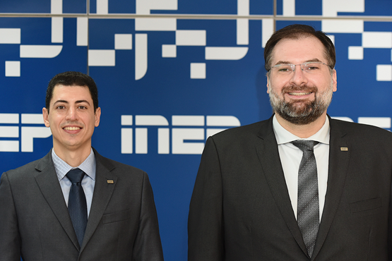 Da esquerda para direita: Luís Filipe Grochocki, diretor de Avaliação da Educação Superior (Daes), e Danilo Dupas, presidente do Inep. Crédito: Luís Fortes/MEC