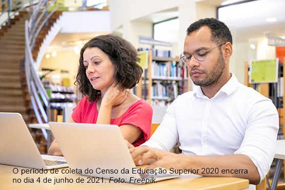 O período de coleta do Censo da Educação Superior 2020 vai até o dia 4 de junho de 2021. Foto: Freepik.