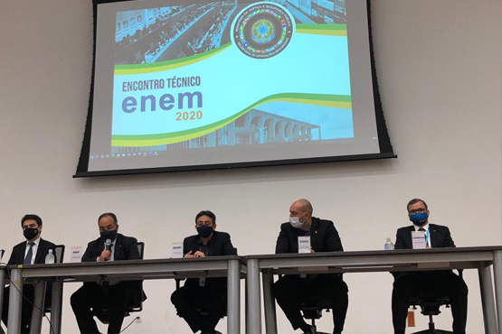 O encontro reuniu, na sede da Polícia Rodoviária Federal, em Brasília (DF), cerca de 60 representantes de todos os estados. Crédito: Reprodução/ Encontro Técnico Enem 2020