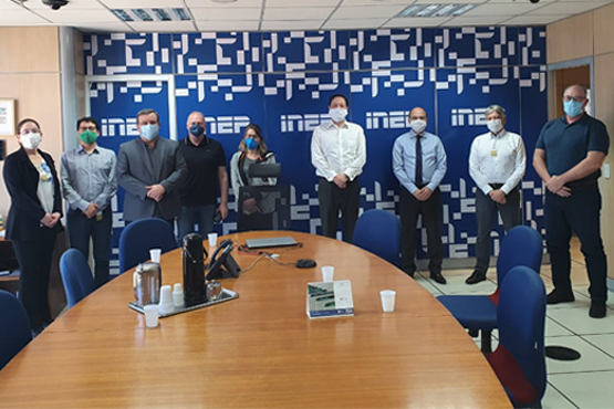 Presidente do Inep, Alexandre Lopes, acompanhado por membros da Comissão Assessora de Avaliação da Formação Médica (CAAFM) / Ascom-Inep