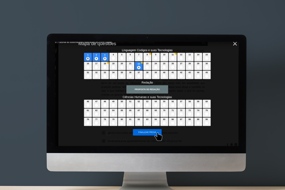 Gabaritos oficiais das provas objetivas e os Cadernos de Questões da versão digital do Exame Nacional do Ensino Médio (Enem) 2020 estão disponíveis. Crédito: Reprodução/YouTube/Inep