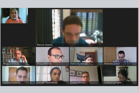 Encontro contou com a participação de representantes de diretorias do Inep, do Cebraspe, empresa aplicadora do exame, e dos Correios. Crédito: Reprodução/Reunião de Alinhamento - 1ª Etapa do Revalida