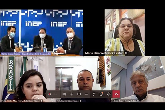 Todas as 42 universidades parceiras do Revalida participaram da reunião de apresentação do Painel Revalida. Crédito: Reprodução/ Inep.