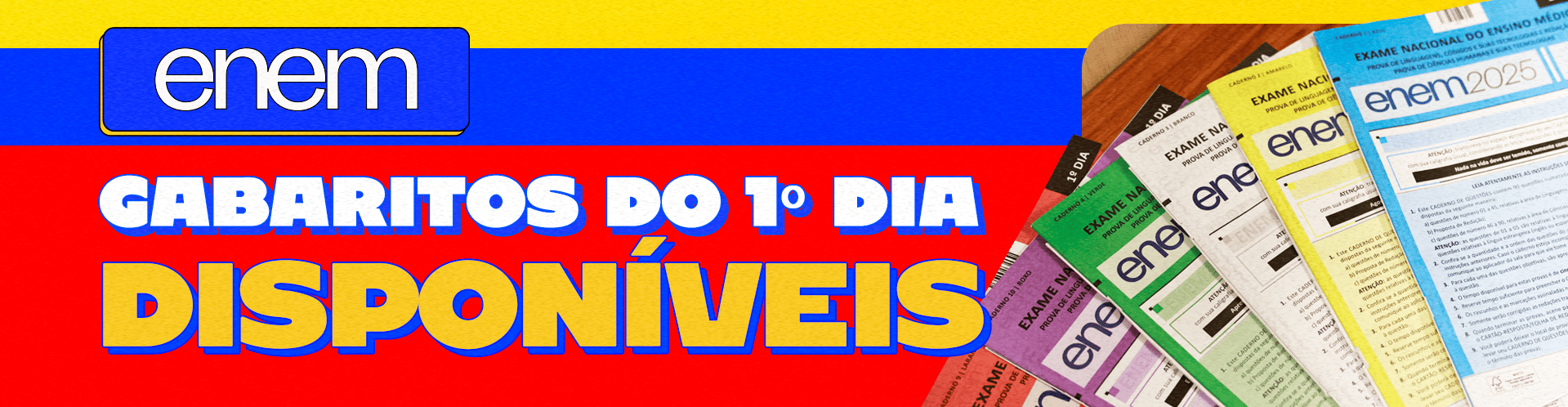 Gabaritos do 1º dia disponíveis - Enem 2025