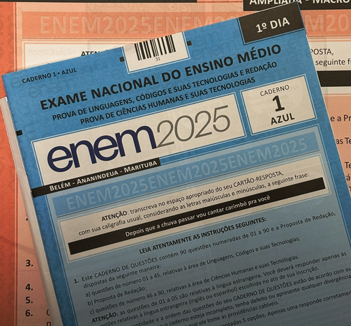 Inep divulga gabaritos do 1º dia de provas do Enem 2025 em Belém, Ananindeua e Marituba, no Pará