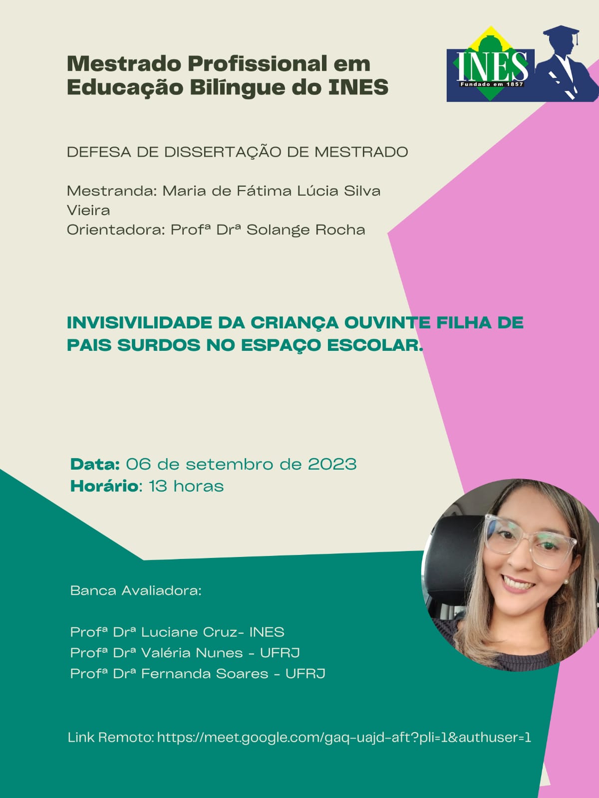 Defesa de dissertação de mestrado_Maria de Fátima Lúcia Silva Vieira