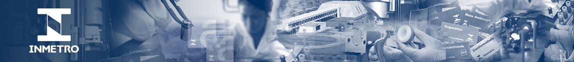 Banner inicial com a marca do INMETRO