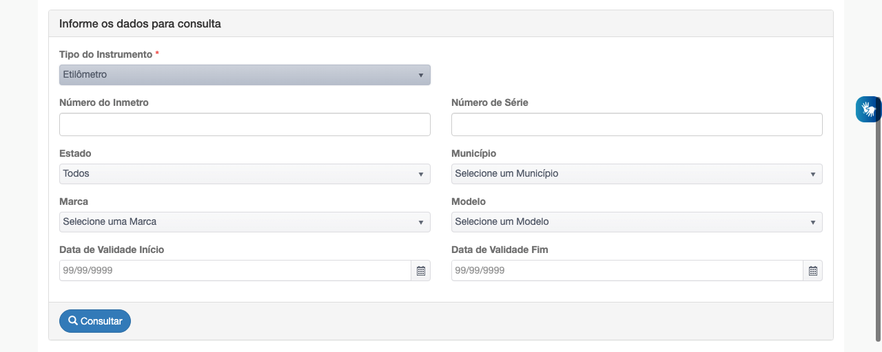 Como consultar os certificados de verificação de etilômetros no PSIE 04