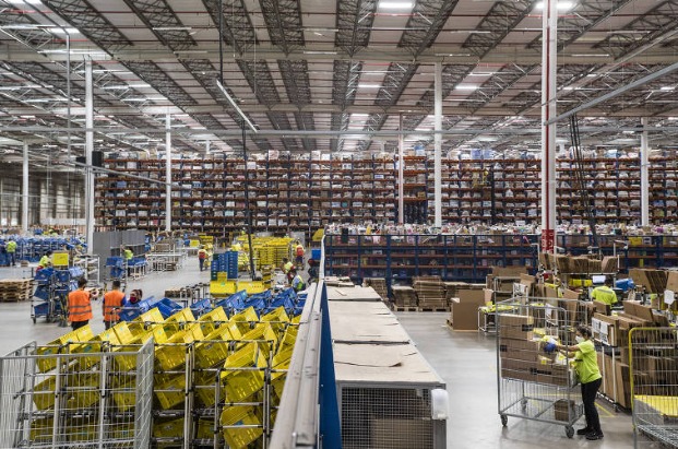 Galpão de um dos centros de distribuição de mercadorias comercializadas em e-commerce, que foram objeto de supervisão metrológica pelo Inmetro