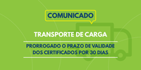 Comunicado: transporte de cargas