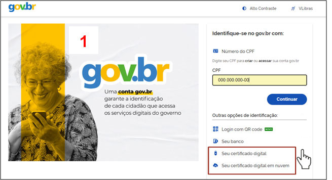 Tela de login Gov.br