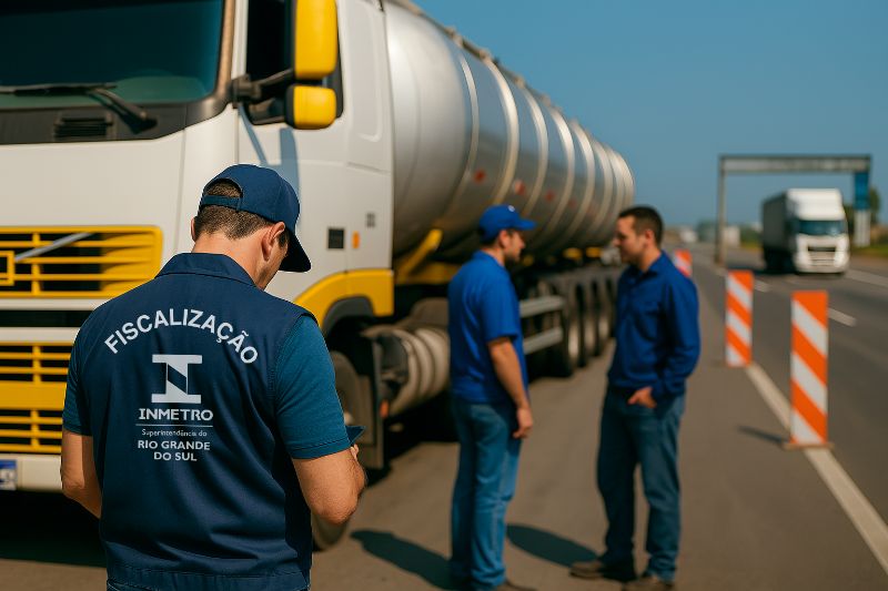 Verificação de veículos-tanque rodoviários