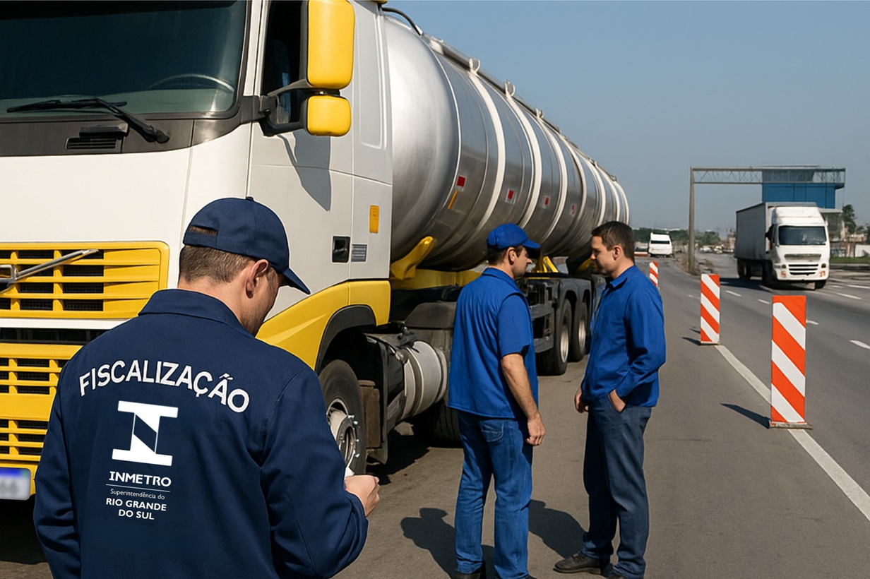 Verificação de veículos-tanque rodoviários