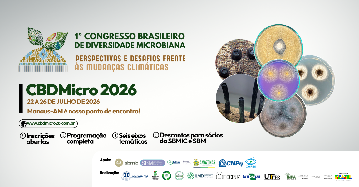 1º Congresso Brasileiro de Diversidade Microbiana terá início na próxima semana, dia 22 de junho