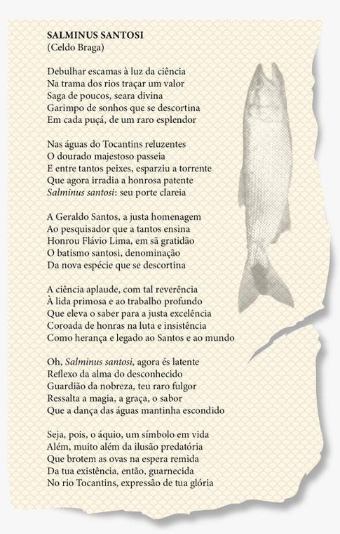 Poema de Celdo Braga sobre a homenagem recebida por Geraldo Mendes dos Santos