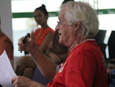 Pesquisador Mike Hopkins. Foto: Ana Bitencourt- Ascom Inpa.