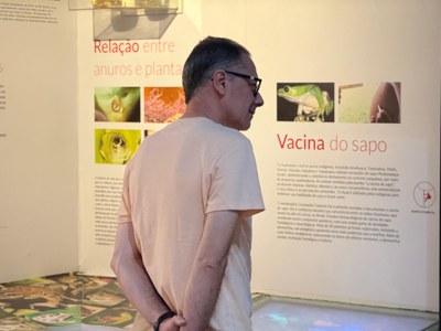 Área de Anfíbios e Répteis da Exposição Tramas da Ciência na casa da Ciência. Foto: Igor Souza- Ascom Inpa.