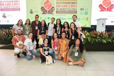 Parte da equipe do Inpa no congresso. Foto: Thiago Fernandes.