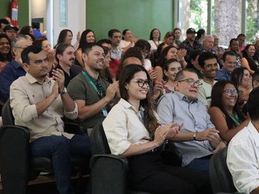Novos servidores em cerimônia de integração. Foto: Anne Karoline- Ascom Inpa.