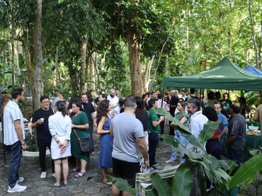 Momentos de descontração também marcaram o evento. Foto: Anne Karoline- Ascom Inpa.