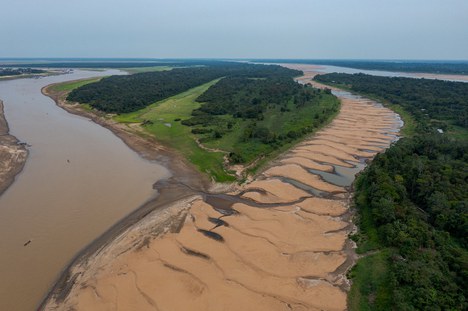 Seca 2023 na Amazônia. Foto: Miguel Monteiro-Instituto Mamirauá.