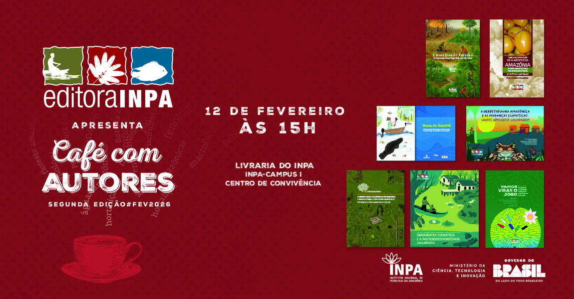 Editora do Inpa lança sete obras científicas e educativas em “Café com Autores”