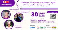 Live de Tecnologia Social do Inpa apresenta projeto sustentável de irrigação em sistemas agroflorestais utilizando potes de argila