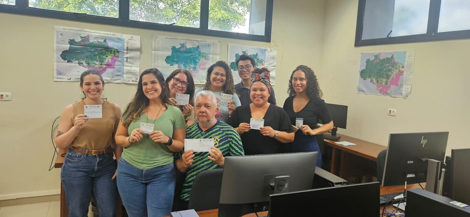 Equipe TerraClass: Bolsistas imunizados.