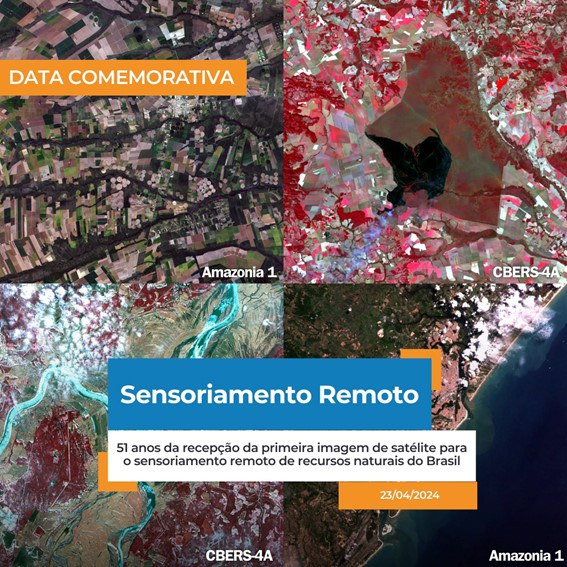 51 anos da recepção da primeira imagem de satélite para o sensoriamento remoto de recursos naturais no Brasil