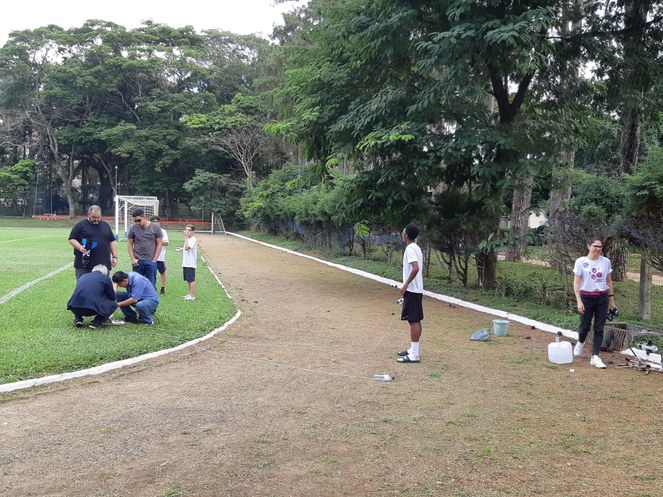 Área de preparação do lançamento dos foguetes.