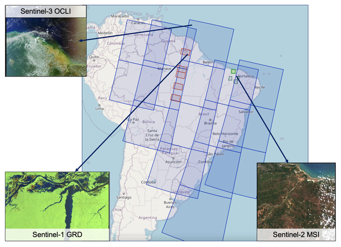 Imagem do Brasil com destaques