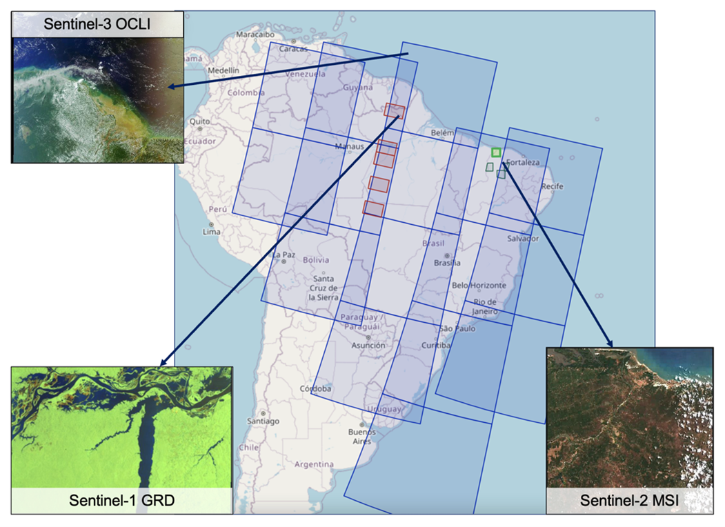 Imagem do Brasil com destaques
