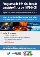 Seleção para o Curso de Doutorado em Astrofísica do INPE-MCTI: Inscrições até 14 de julho.