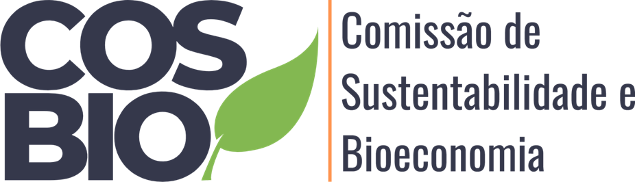 Logo da COSBIO, Comissão de Sustentabilidade e Bioeconomia.