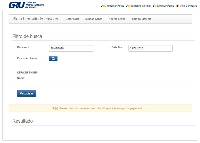 Veja a busca com intervalo de 30 dias