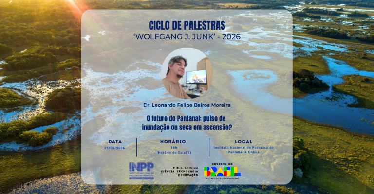 Card de divulgação com informações da palestra
