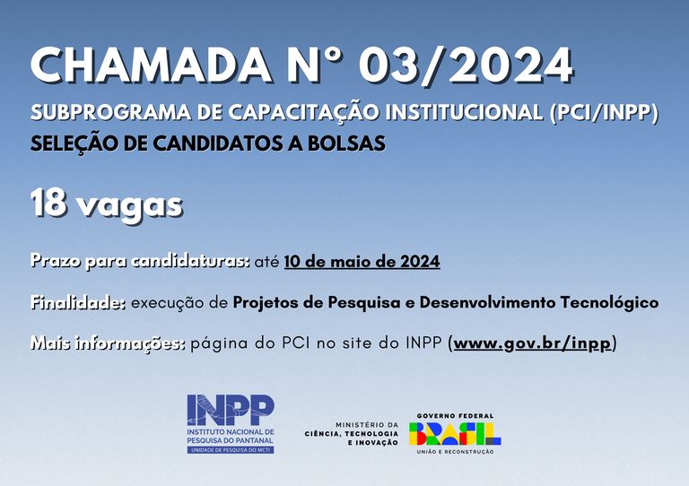 CHAMADA 03/2024 PCI/INPP